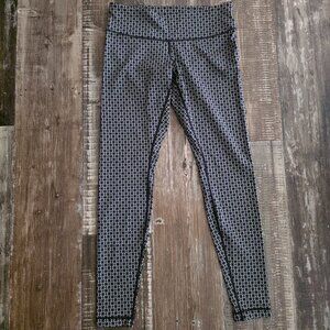 Lululemon Wunder Under Full-On Luon Leggings Tri Geometric Print Size 8
